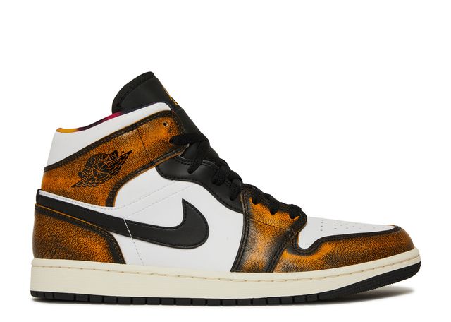 Air Jordan 1 Mid SE Orange Wear Away - House-of-Sneakers