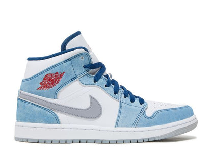 Air Jordan 1 Mid French Blue Fire Red