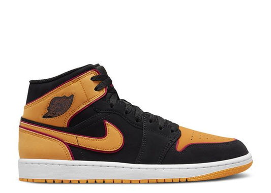 Air Jordan 1 Mid Fat Tongue Black Orange