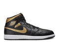Air Jordan 1 Mid Black Metallic Gold - House-of-Sneakers