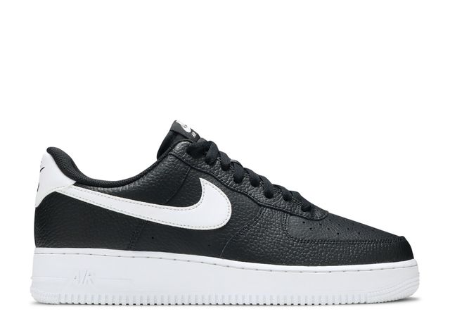 Nike Air Force 1 Low '07 Black White Pebbled Leather