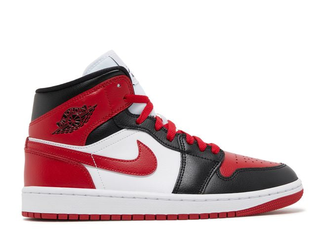 Air Jordan 1 Mid White Bred Toe