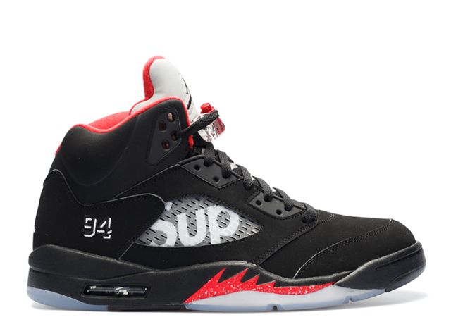 Air Jordan 5 Retro Supreme Black - House-of-Sneakers