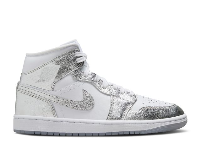 Air Jordan 1 Mid SE Metallic Silver - House-of-Sneakers