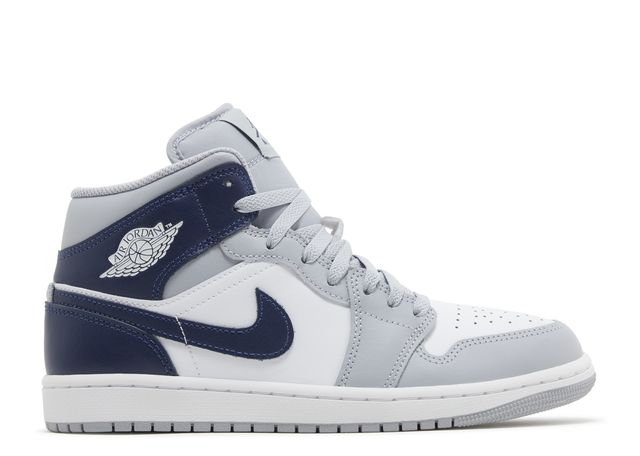 Air Jordan 1 Mid Wolf Grey Midnight Navy