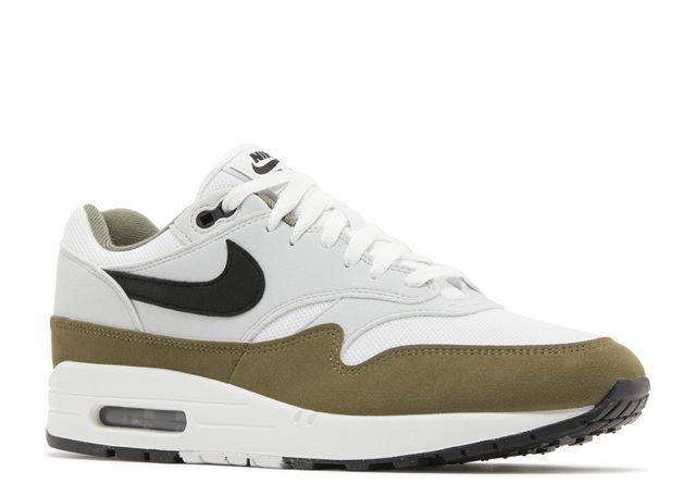 Air Max 1 White Black Medium Olive