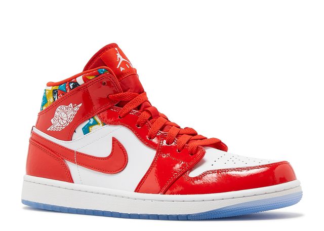 Air Jordan 1 Mid Barcelona Sweater Red Patent - House-of-Sneakers
