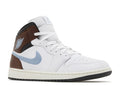 Air Jordan 1 Mid SE Brown Blue Grey - House-of-Sneakers