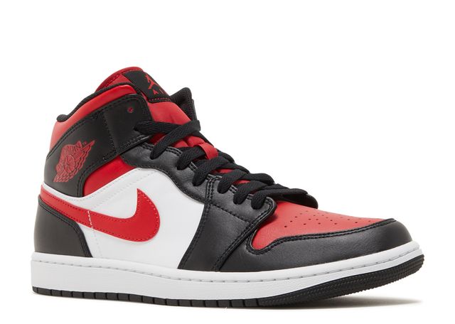 Air Jordan 1 Mid White Black Red - House-of-Sneakers