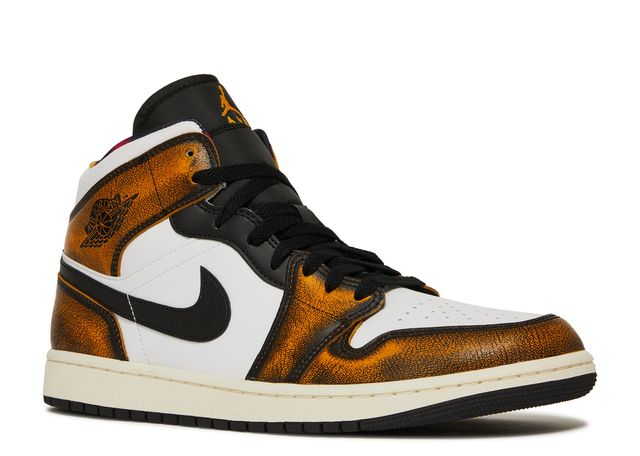 Air Jordan 1 Mid SE Orange Wear Away - House-of-Sneakers