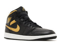 Air Jordan 1 Mid Black Metallic Gold - House-of-Sneakers