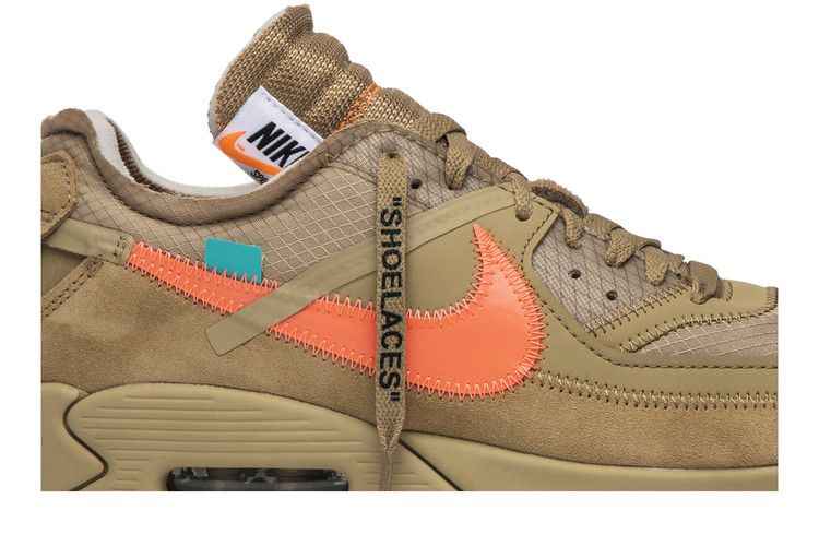 Off-White x Nike Air Max 90 Desert Ore - Nike Sneaker, Detailansicht 3