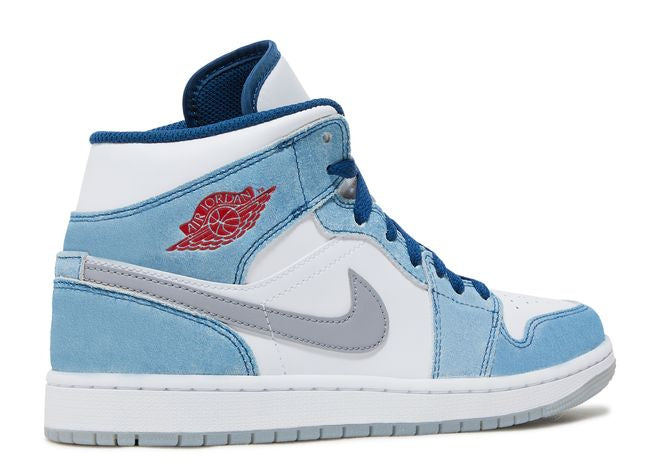 Air Jordan 1 Mid French Blue Fire Red