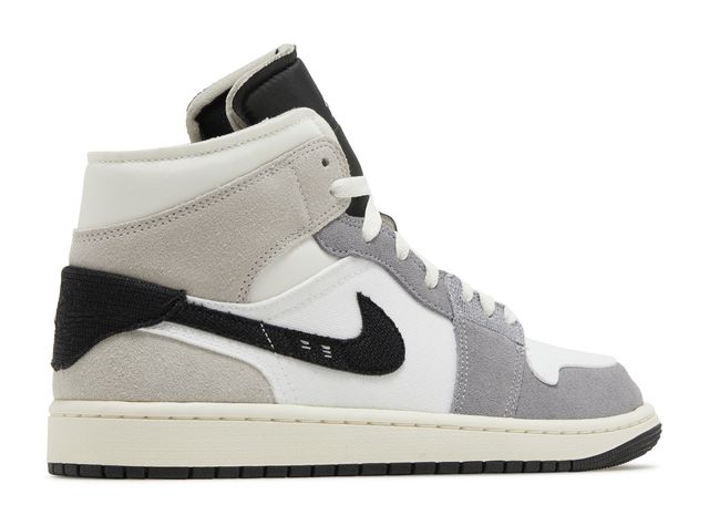 Air Jordan 1 Mid SE Craft White Cement Grey Black