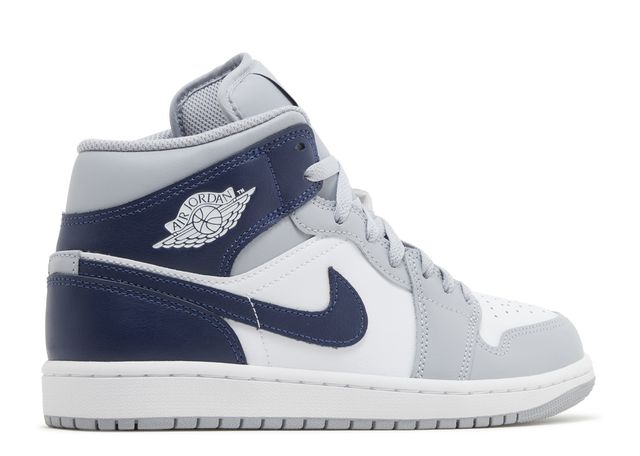 Air Jordan 1 Mid Wolf Grey Midnight Navy