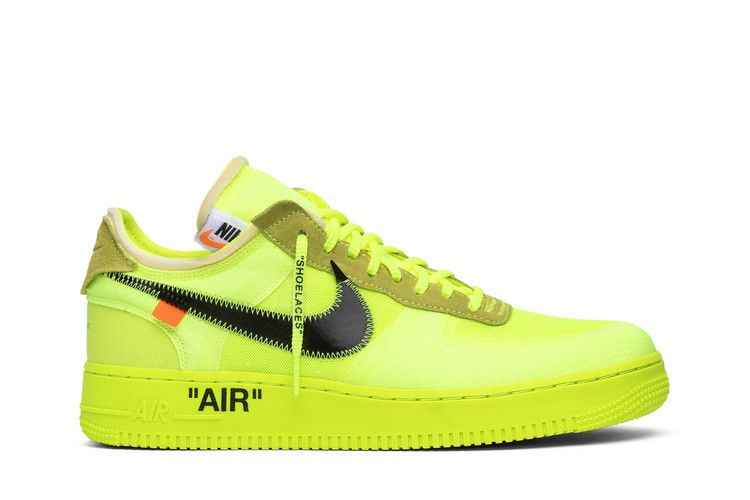 Nike Air Force 1 Low Off-White Volt - Nike Sneaker, Detailansicht 2