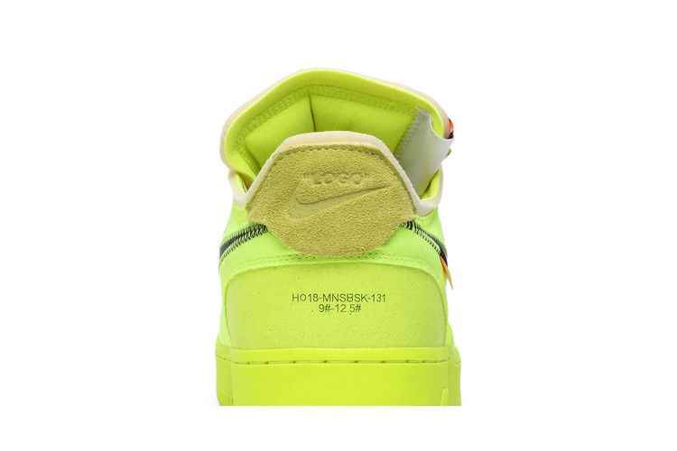 Nike Air Force 1 Low Off-White Volt - Nike Sneaker, Detailansicht 8