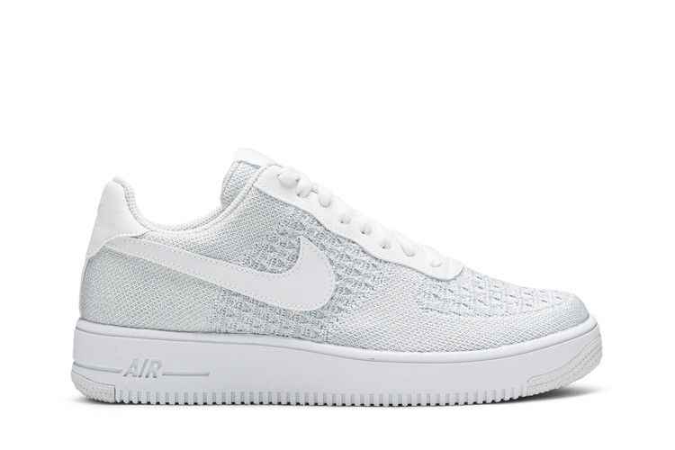 Nike Air Force 1 Flyknit 2 White Pure Platinum - Nike Sneaker, Detailansicht 2