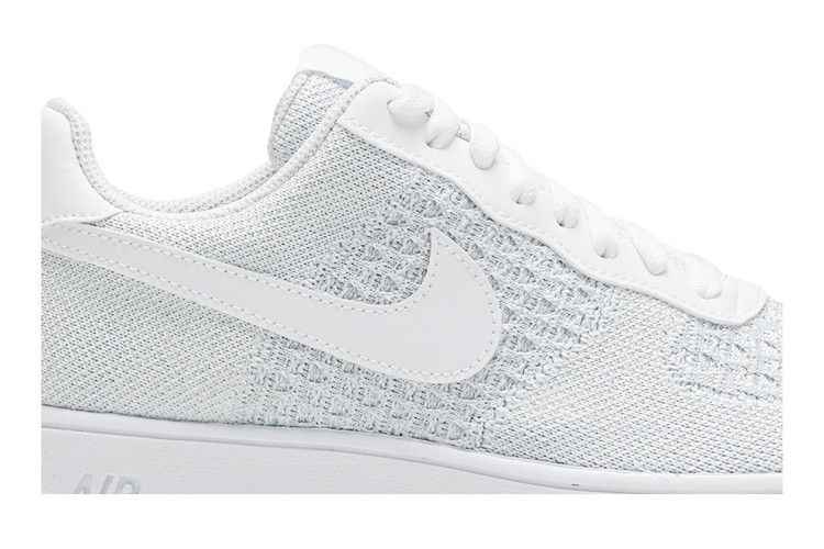 Nike Air Force 1 Flyknit 2 White Pure Platinum - Nike Sneaker, Detailansicht 3
