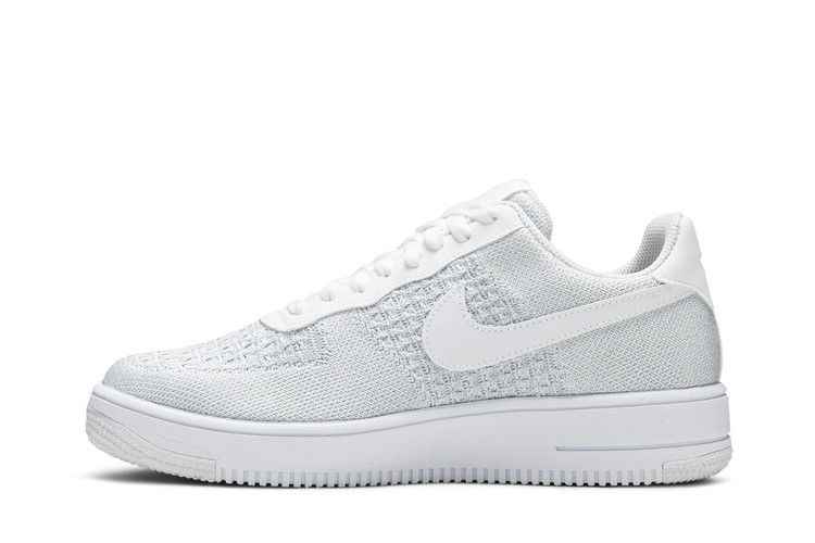 Nike Air Force 1 Flyknit 2 White Pure Platinum - Nike Sneaker, Detailansicht 4