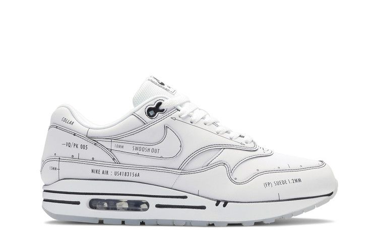 Nike Air Max 1 Sketch To Shelf - White - Nike Sneaker, Detailansicht 3