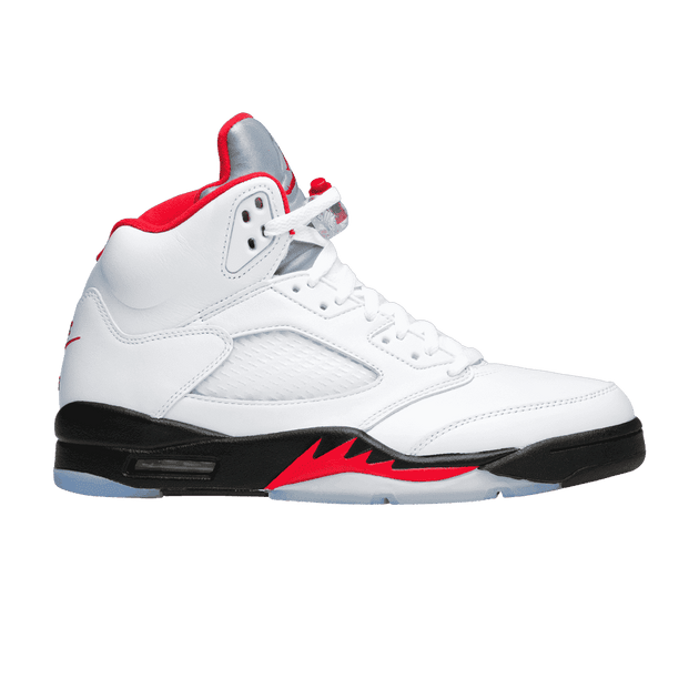Air Jordan 5 Retro Fire Red Silver Tongue