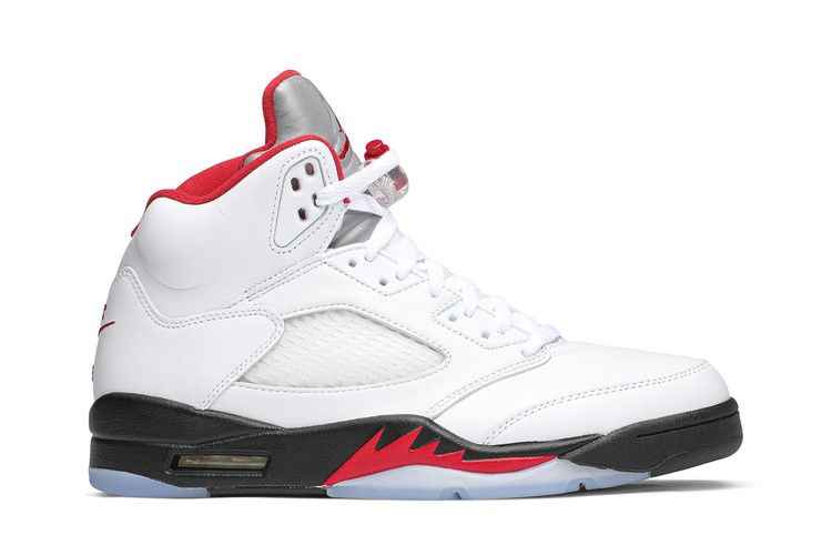 Air Jordan 5 Retro Fire Red Silver Tongue - Air Jordan Sneaker