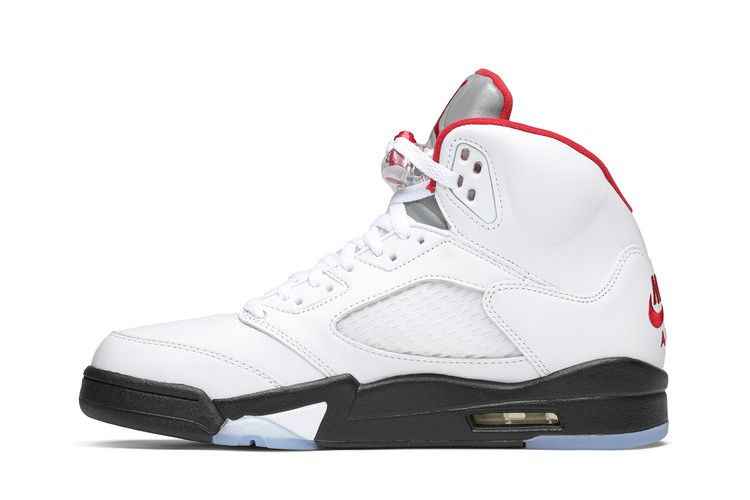 Air Jordan 5 Retro Fire Red Silver Tongue - Air Jordan Sneaker, Detailansicht 4