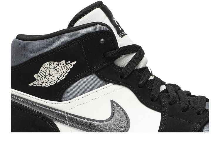 Air Jordan 1 Mid Satin Grey Toe - Air Jordan Sneaker, Detailansicht 3