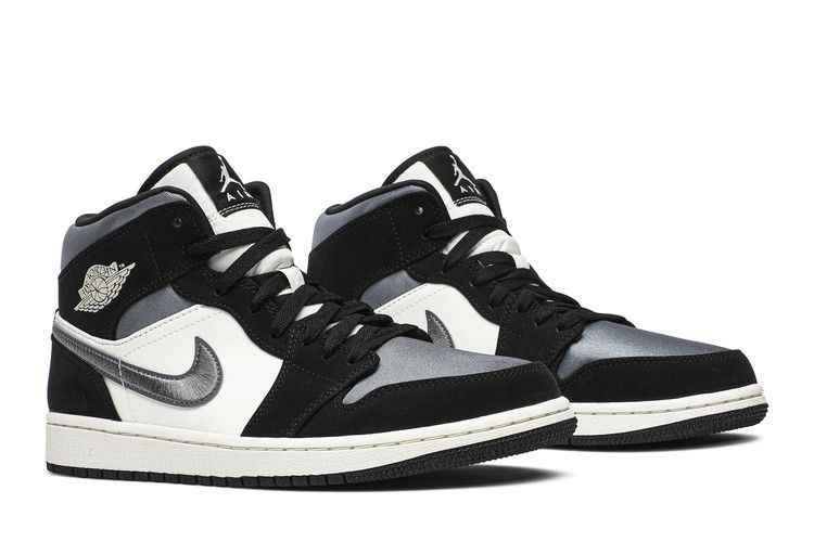 Air Jordan 1 Mid Satin Grey Toe - Air Jordan Sneaker, Detailansicht 9