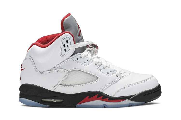 Air Jordan 5 Retro Fire Red Silver Tongue (GS)