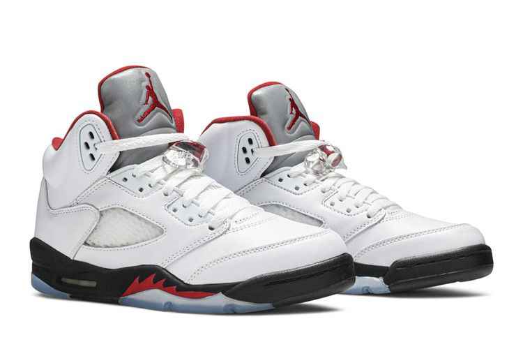 Air Jordan 5 Retro Fire Red Silver Tongue (GS) - Air Jordan Sneaker, Detailansicht 9
