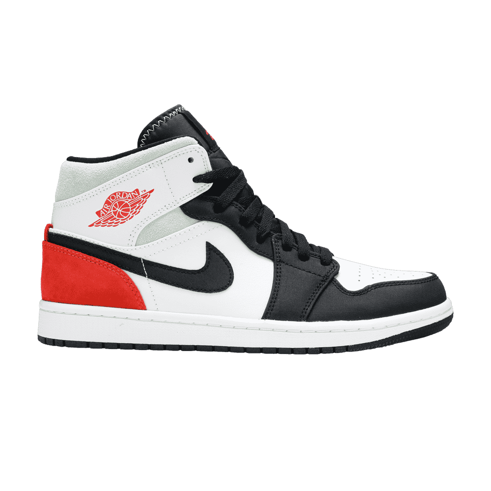Air Jordan 1 Mid SE Červená Čierna Prstová