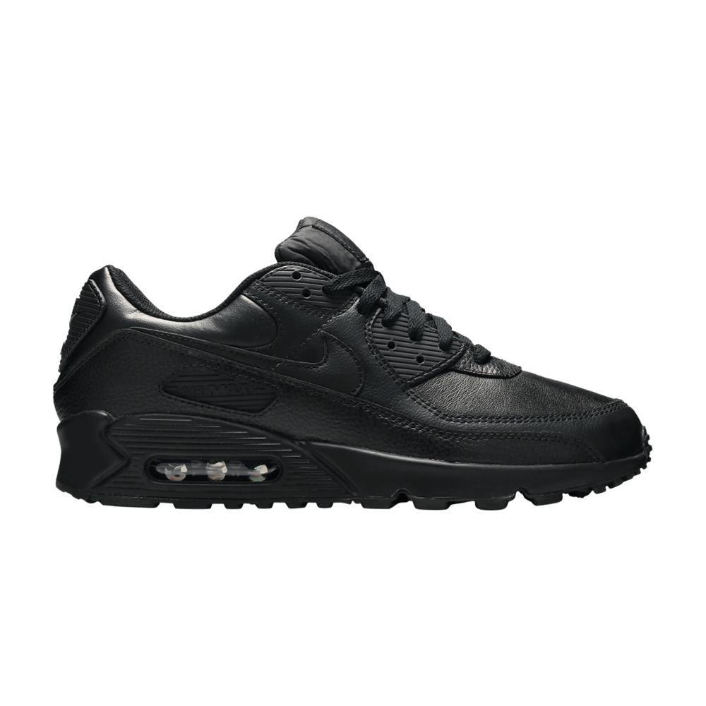 Nike Air Max 90 Leather Triple Black - Nike Sneaker, Detailansicht 2
