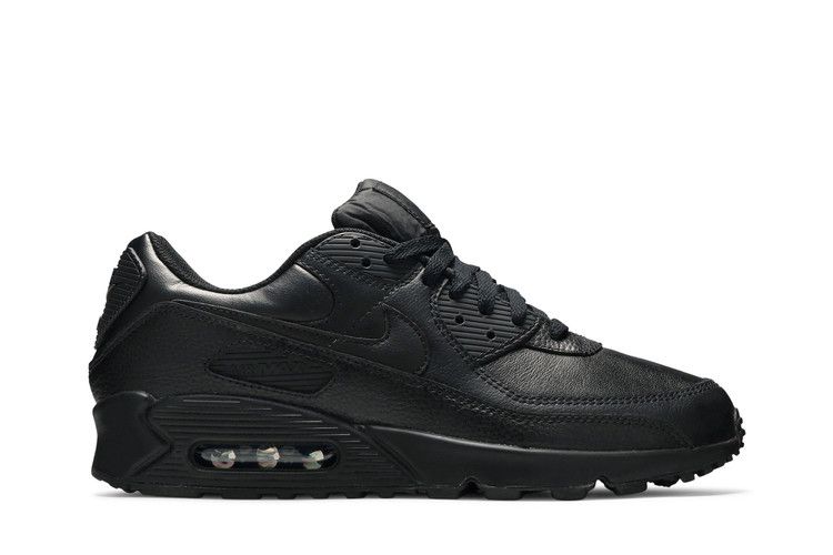 Nike Air Max 90 Leather Triple Black - Nike Sneaker, Detailansicht 3