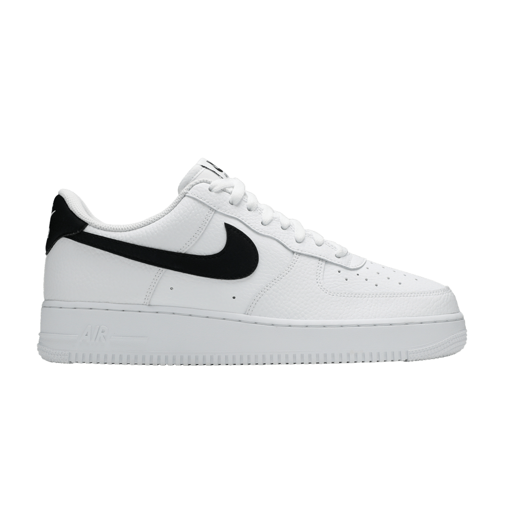 Nike Air Force 1 Low '07 White Black Pebbled Leather - Nike Sneaker