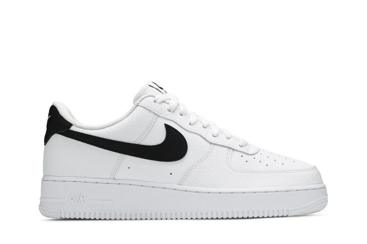 Nike Air Force 1 Low '07 White Black Pebbled Leather - Nike Sneaker