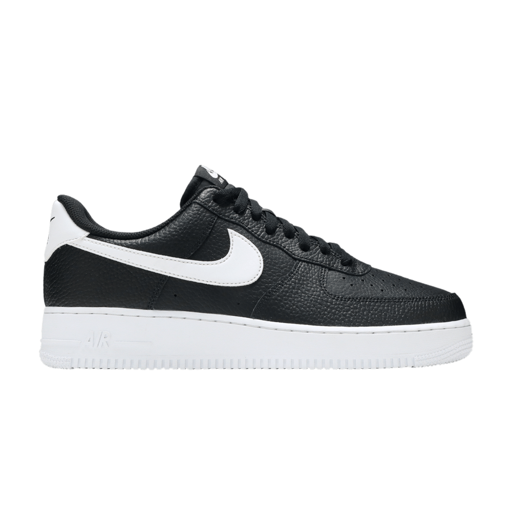 Nike Air Force 1 Low '07 Black White Pebbled Leather - Nike Sneaker