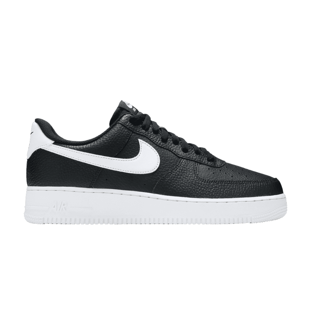Nike Air Force 1 Low '07 Black White Pebbled Leather