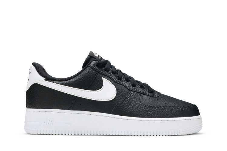 Nike Air Force 1 Low '07 Black White Pebbled Leather - Nike Sneaker