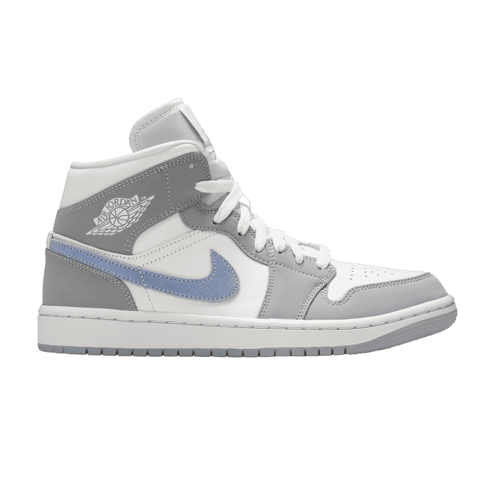 Air Jordan 1 Mid Gri Lupului Aluminiu