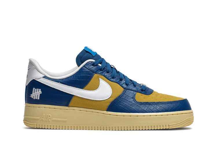 Nike Air Force 1 Low SP Undefeated 5 On It Blue Yellow Croc - Nike Sneaker, Detailansicht 2