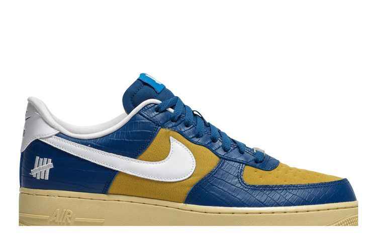 Nike Air Force 1 Low SP Undefeated 5 On It Blue Yellow Croc - Nike Sneaker, Detailansicht 3