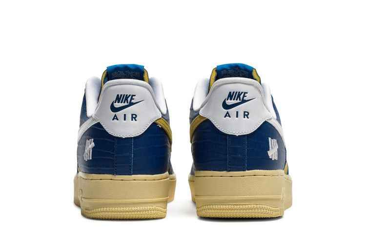 Nike Air Force 1 Low SP Undefeated 5 On It Blue Yellow Croc - Nike Sneaker, Detailansicht 7