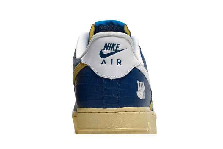 Nike Air Force 1 Low SP Undefeated 5 On It Blue Yellow Croc - Nike Sneaker, Detailansicht 8