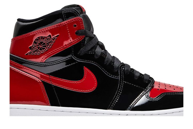Air Jordan 1 Retro High OG Bred Patent - Air Jordan Sneaker, Detailansicht 3