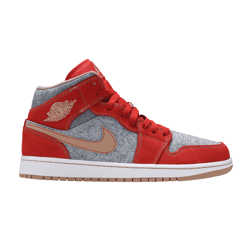 Air Jordan 1 Mid Denim Rød