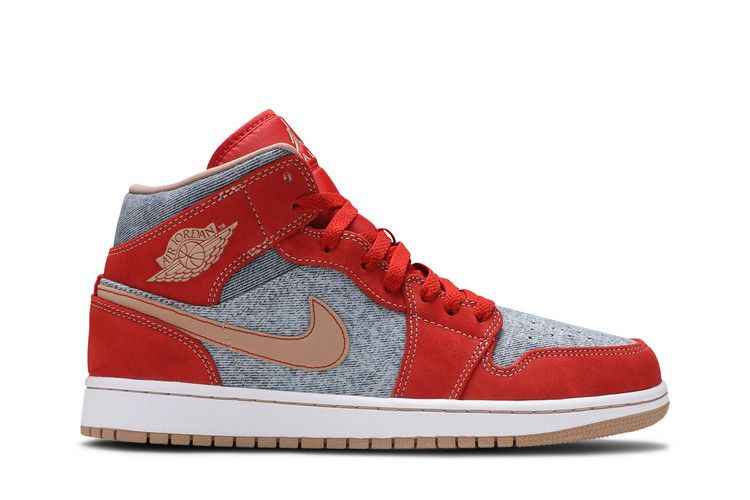 Air Jordan 1 Mid Denim Red