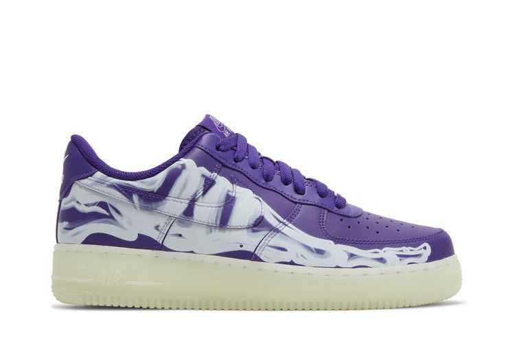 Nike Air Force 1 Low '07 QS Purple Skeleton Halloween - Nike Sneaker, Detailansicht 2