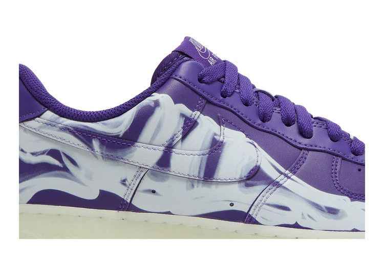 Nike Air Force 1 Low '07 QS Purple Skeleton Halloween - Nike Sneaker, Detailansicht 3
